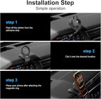 Magnetic Phone Holder for Car,Strong Non-Slip Car Phone Mount, Hands-Free Navigation for Car,Phone Holder for Car/Desk, Compatible with iPhone/Samsung and All Smartphones
