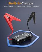 Jump Starter 6000A, 12V Car Battery Jump Starter with Built-in Smart Jumper Cables, Car Jump Starter Jump Box Portable