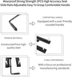 Seat Slide Rails 2PCS High-Strength Adjustable High Accuracy for UTV Kart Four Wheel Off Road with Comfortable Easy-Grasp Handle