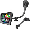 Carplay Screen Mount with 11.8” Long Arm, 360° Adjustable Aluminum Alloy Arm, Strength Windshield Dashboard Mount with 78mm Strong Adhesive Disk for All Car Display Holder