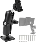 Car Mount for CarPlay Screen, Aluminum Alloy Medium Arm & Square Plate AMPS Base, Truck Vehicle Dashboard Mount for in-Car Monitors CarPlay Mounts