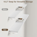 Vivelove 10 in Deep Floating Shelves for Wall, 47.2" x 10.2" x 1.5" Shelves for Room Wall Mounted, 1.5 Inch Thick Shelf for B
