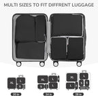 CherryNow Compression Packing Cubes, 7 Set Packing Cubes for Travel, Suitcase Organizers, Luggage Essentials, Travel Bags for