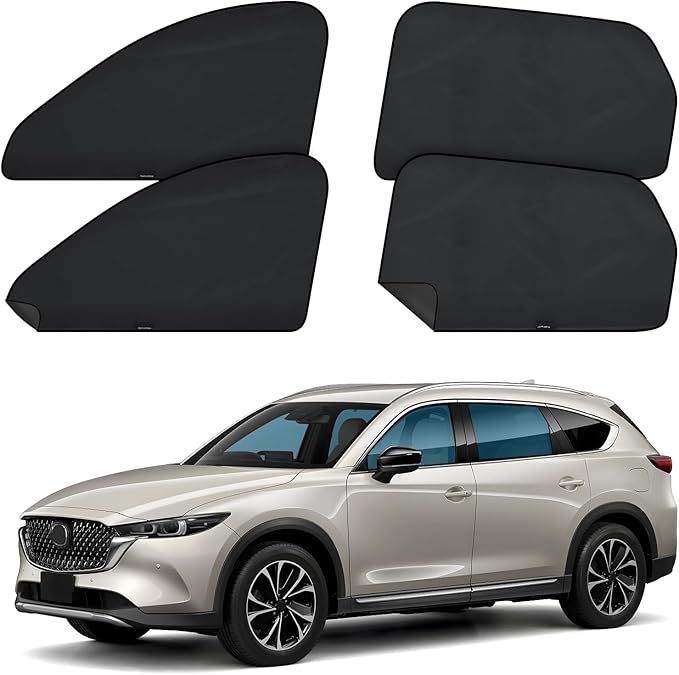 ZATOOTO Car Window Shades for CX-5 2017-2024, 4 Pcs Magnetic Car Window Covers - 100% Block Light Privacy Curtains, Side Window Sun Shade for Baby Breastfeeding, Sleeping, Camping