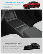 for Tesla New Model Y Juniper Center Console Organizer Tray Divided Storage Double Layer Space Slide smoothly Model Y 2025 2026 Accessorie - 4 PCS, Black
