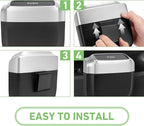 Car Trash Can, Portable Push to Open Storage Bucket with Lid, Waterproof Anti-Leak Hanging Clutter Canister with Trash Bags, Universal Large Capacity Supplies Box for Car Truck Van (Silver)
