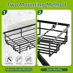 Metal Hat Rack for Wall, 2-Pack Hat Organizer for Baseball Caps Holds 20 Hats, Wall Mounted Hat Storage Holder Display, No Dr