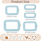5PCS Diaper Bag Organizer Pouch Set, Clear Organizer Bags, TSA Approved Toiletry Bag, Clear Waterproof Cosmetic Bags with Zip
