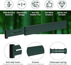ANTOWIN Expandable Bamboo Drawer Dividers Organizers, Drawer Separators Splitter,17-22 inches Long Adjustable Spring-loaded O
