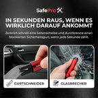 SafeProX 2 in 1 Emergency Escape Tool, Life Saving Car Window Breaker & Seatbelt Cutter - Car Window Hammer for Quick Acciden