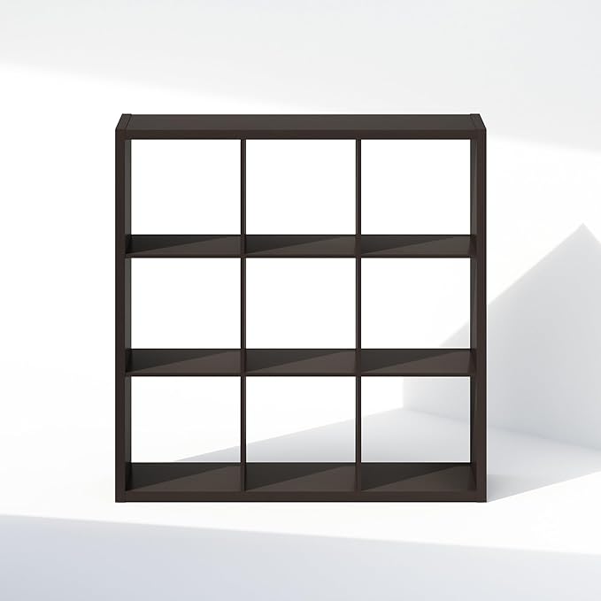 Furinno Cubic Closet Organizers and Storage, 9-Cube Closet Organizer, Open Shelf Closet Storage, Extra Thick Frame for Wardro