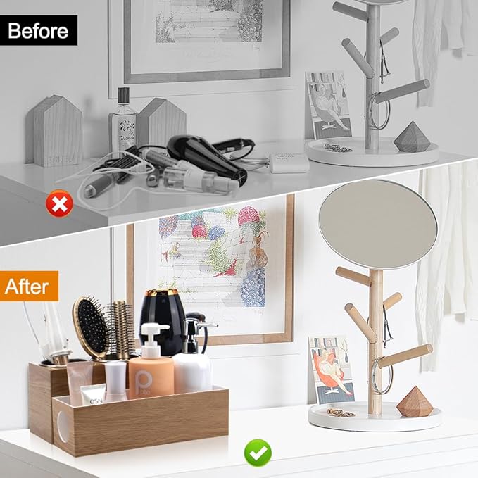 GFWARE Hair Tool Organizer - Bathroom Vanity Organizers and Storage, Hair Styling Accessories Hot Tools Organizer Hair Dryer,