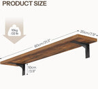 HOOBRO Floating Shelves for Wall, 15.7" Entryway Table with Storage, Hanging Storage Shelf with Metal Brackets, Skinny Consol