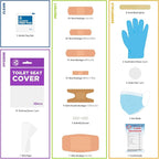 Be Smart Get Prepared's 125 Pieces Travel First aid kit, Carry-on Travel Essentials– PPE, Camping, Hiking, Road Trips, On-The