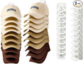 Hat Organizer for Wall, 2 Pack Adhesive Hat Rack for Baseball Caps, No Drilling or Wall Mount Cap Holder with Hooks, Over the