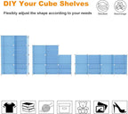 AWTATOS Closet Organizer 8 Cube Storage Shelves Closet Storage Clothes Organizers Stackable Cubby Shelving for Closet Bedroom