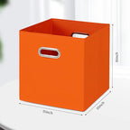 Black Fabric Cubby Storage Bins,13x13x13 Inches ,Cube Organizer Bin Foldable Storage Boxes with Dual Handles Fabric Organizer