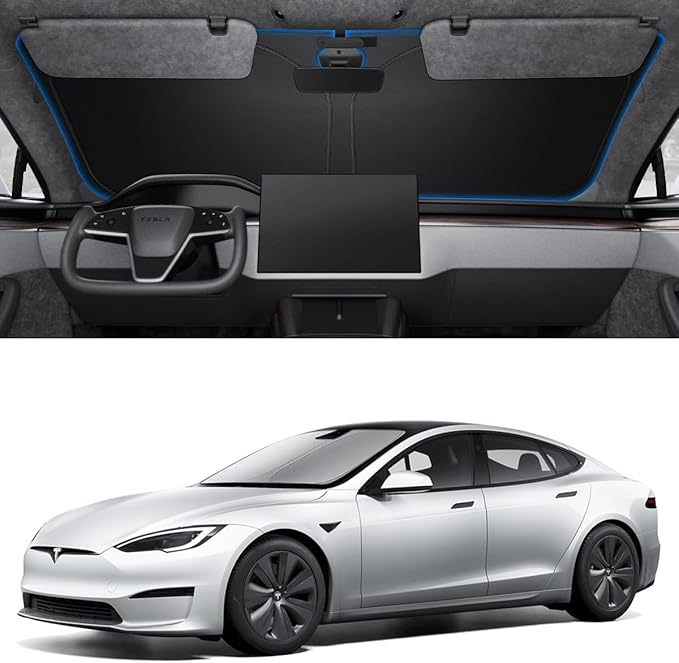 Spigen CryoShade Front Windshield Sunshade for All Tesla Model S 2025/24/23 (2012 to Current)