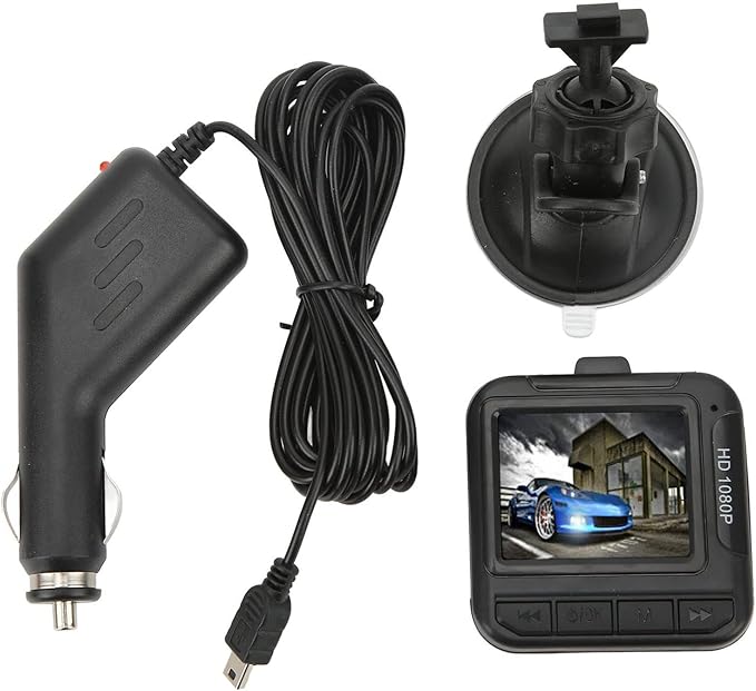 Dash Cam Front, 1.6in Screen 1080P Motion Detection Sensor Car Driving Recorder, 32G SD Card Voice Recording Wide Angle Car Camera Recorder with Car Charger, Holder for Parking Assistance, Accident
