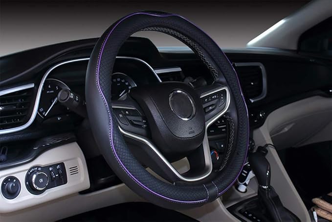 Mayco Bell Large Size Steering Wheel Cover Anti-Slip,Safety,Soft,Breathable,Durable,Full Surround,Comfortable Grip Microfiber
