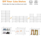 AWTATOS Closet Organizer 8 Cube Storage Shelves Clothes Organizers Closet Storage Stackable Cubby Shelving for Closet Bedroom
