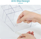 Vtopmart 1 Tier Clear Makeup Organizer with Drawer, Cosmetic Storage for Dresser Countertop and Bathroom Vanity, Beauty Holde