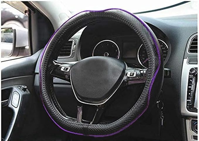 Mayco Bell Flat Bottom Steering Wheel Cover Anti-Slip,Safety,Soft,Breathable,Durable,Full Surround,Comfortable Grip Microfibe