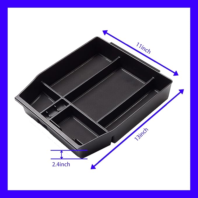 2024 2025 F150 Console Tray Center Console Organizer Tray for 2025 2022 2023 2024 Ford F150 Raptor Center Armrest Storage Box for Ford F150 2022 Accessories Armrest Storage Box((See Picture 2 & 3))