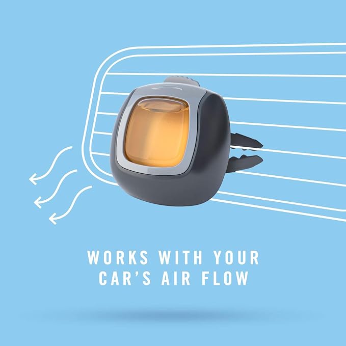 Febreze Car Odor-Eliminating Air Freshener Vent Clip with Gain Scent, Moonlight Breeze, 2 count