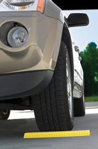 Camco AccuPark Vehicle Parking Aid | Features Heavy Duty High Visible Resin Design | Easy Installation with Adhesive Strips | Measures 18-3/8” x 3-3/4” x 1-1/3” | 1-Pack (44442)