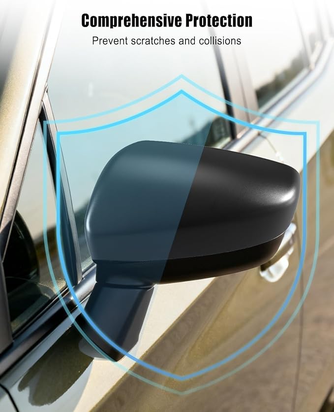 Mirror Cover Driver Side Fit for Subaru Impreza 2017 2018 2019 2020 2021 2022 2023 W/O Turn Light, Left Rearview Mirror Cover Replace 91054FL00A, Black