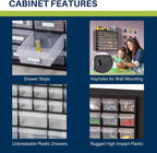 Akro-Mils 44-Drawer Plastic Drawer Storage Cabinet for Garage Organization, Bead Organizer, Building Bricks Storage, Teacher 