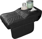 Car Seat Gap Organizer, Car Interior Organizer for Seat Gap Storage, Leather Multi-Functional Storage Box with Tissues, Universal for Most Cars (Black)