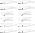 upsimples 12 Pack Acrylic Shelves Wall Organizer and Storage, 15" Display Shelf for Figure, Toy Cars, Perfume, Kids Bookshelf