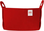 Collapsible Felt RED Storage Bin Small 7.1"x5.1"x5.1" – Foldable Basket with Handles for Closet, Toy Storage, Laundry Room Or