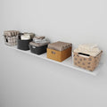 Floating Shelf Board for Wall 5/8" –1 Pack Board Only, No Brackets – 72"L x 12"W x 0.6"T White Melamine Wood Floating Shelves