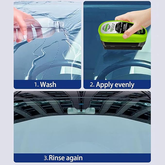 Glass Cleaner, 2026 New Oil Film Brush 2.0, High Performance Automotive Oil Film Cleaning Brush with Reusable Foam Sprayer, I