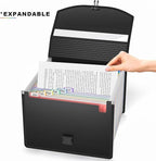 25 Pockets Expanding File Folder Accordion File Organizer with Handle,Fun Storage Portable Document Organizer File Box Filing