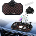 Car Anti Slip Mat Dashboard Tray Decorations Sticky Pad Multi Functional Thickened and Widened Washable with 360° Rotating Un