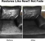 Black Leather Recoloring Balm, Leather Color Restorer Conditioner, Leather Repair Kits for Vinyl Furniture, Sofa, Car Seats, 