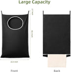 KEEPJOY XL Black Door Hanging Laundry Hamper, 36.5" x 22.5" Large Capacity Hanging Hamper Bag with Large opening and Strong H