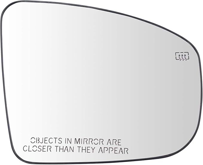 TRQ Passenger Side Heated Mirror Glass with Backing Plate fits 2013-2016 Nissan Pathfinder NI1325111