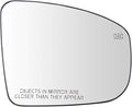 TRQ Passenger Side Heated Mirror Glass with Backing Plate fits 2013-2016 Nissan Pathfinder NI1325111