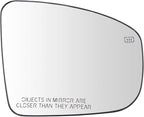 TRQ Passenger Side Heated Mirror Glass with Backing Plate fits 2013-2016 Nissan Pathfinder NI1325111