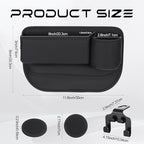 BBTO 2 Pack Car Seat Gap Filler Organizer with Cup Holder, Universal Fit Premium Leather Car Seat Gap Filler Organizer with Card Slots for SUV Truck, Drop-Proof Essentials, Durable and Washable