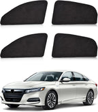 ZATOOTO Car Window Shades Custom Fit for Honda Accord 2018-2023 4-Pack Car Window Covers with 100% UV Protection and Total Blackout Privacy Heat Insulation for Family Travel Baby and Pet Safety