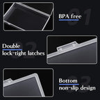 24 Pack Mixed Sizes Rectangular Mini Plastic Containers Clear Plastic Storage Boxes with Hinged Lids and Labels Empty Beads O