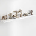 Fun Memories 72 Inch Floating Shelves in White, 9.3 Inch Deep Floating Shelf for Bathroom Living Room Kitchen, Rusitc Wall Mo