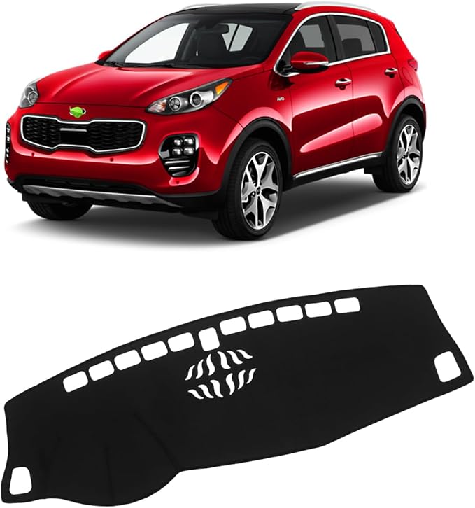 FIILINES Dash Cover for Kia Sportage 2017-2022, Dashboard Mat Cover Sunshade Nonslip Mesh Protector No Glare Sportage Accesso