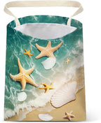 IRADA Car Trash Bag Hanging No Snap Small Garbage Bag for Car Back Seat Cute Printed One-Handed Strap Trash Bags Car Accessories-Starfish Car Trash Bags